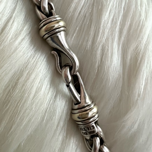 David Yurman wheat chain necklace w/ 14k yellow gold - Picture 7 of 10